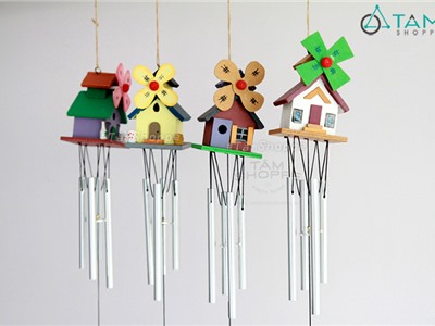 Chuông gió nhà gỗ Vintage nhỏ